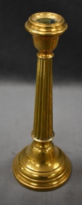 (2) Pair of brass candlesticks, 8" and 9" - 2