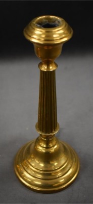 (2) Pair of brass candlesticks, 8" and 9" - 3