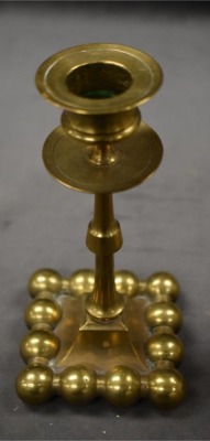 Pair of 6.25" brass candlesticks - 2