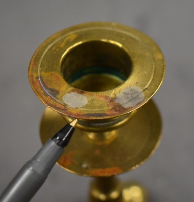 Pair of 6.25" brass candlesticks - 6