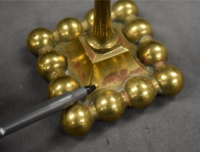 Pair of 6.25" brass candlesticks - 7