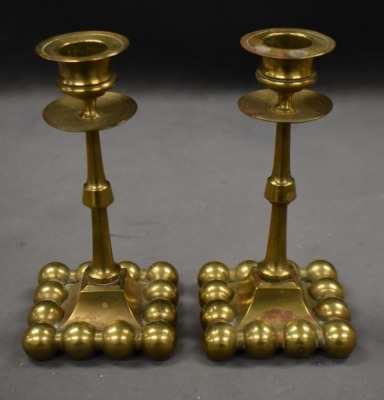 Pair of 6.25" brass candlesticks - 10