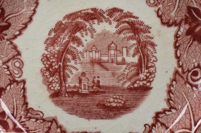 (13) Mason's Vista/ England Transferware 5.75"d desert plates, pink - 4