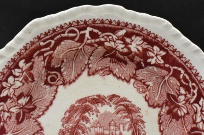 (13) Mason's Vista/ England Transferware 5.75"d desert plates, pink - 5