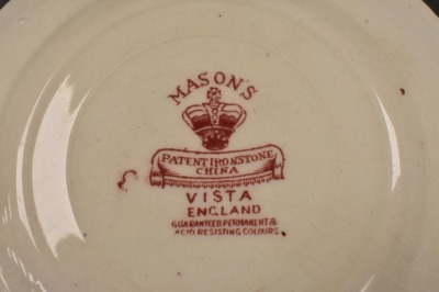 (13) Mason's Vista/ England Transferware 5.75"d desert plates, pink - 8
