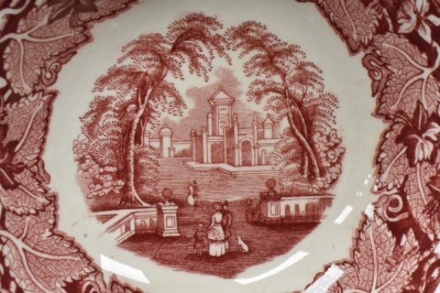 (10) Mason's Vista/ England Transferware 6.25"d bowls, pink - 4