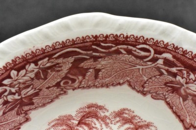 (10) Mason's Vista/ England Transferware 6.25"d bowls, pink - 5