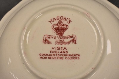(10) Mason's Vista/ England Transferware 6.25"d bowls, pink - 6