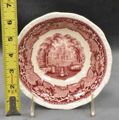 (10) Mason's Vista/ England Transferware 6.25"d bowls, pink - 10