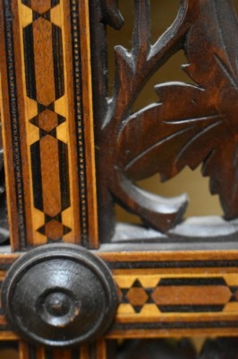 Germany cuckoo clock adorned w/ large leaves - 9