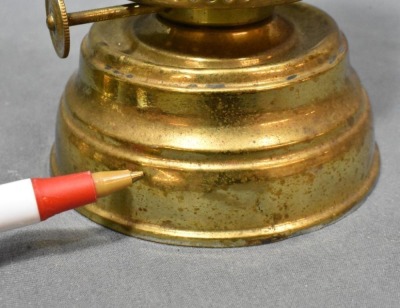(2) Brass ice skater's oil lanterns, 7" petite size - 9