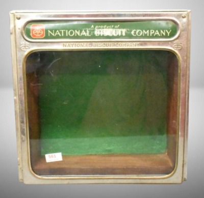 "National Biscuit Co" store display case, 10.5" sq. dia.