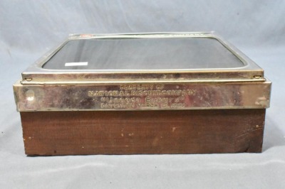 "National Biscuit Co" store display case, 10.5" sq. dia. - 2