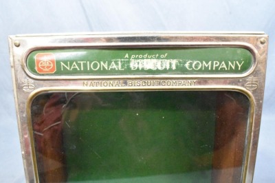 "National Biscuit Co" store display case, 10.5" sq. dia. - 5