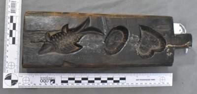 Maple sugar mold, 12.5"l x 3.75"w - 6