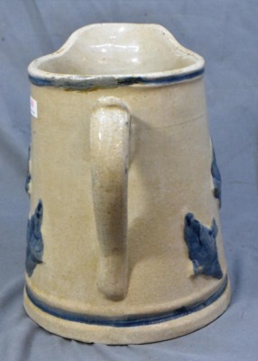 Flying Bluebird Stoneware pitcher, 8.5" tall - 2
