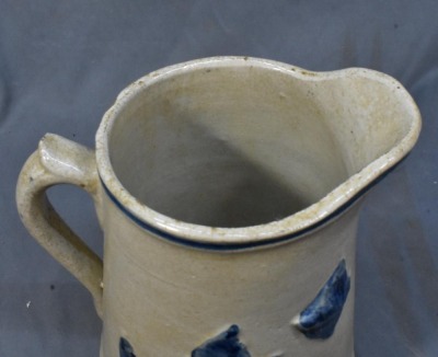 Flying Bluebird Stoneware pitcher, 8.5" tall - 5
