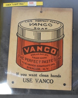 Vanco Soaf advertising cardstock light pull - 2