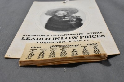 1909 advertising calendar - Johnson's Dept. Store, Lindsborg, Kansas - 6