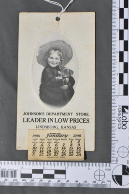 1909 advertising calendar - Johnson's Dept. Store, Lindsborg, Kansas - 7