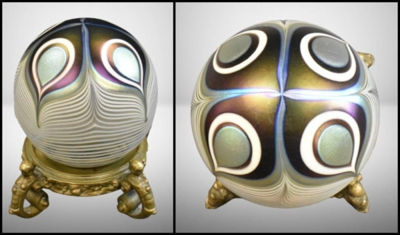 Mrkd. Abelman (Stuart) Orient and Flume paperweight