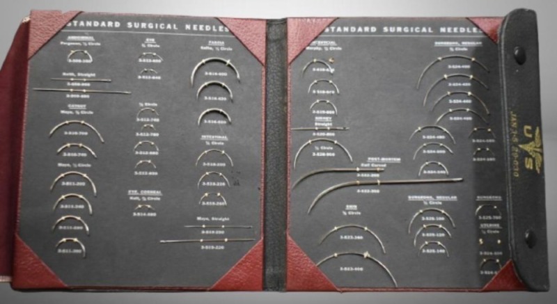 U.S. Standard Surgical Needles, original black case