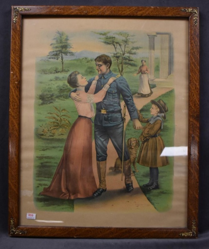 Vintage print titled "Home from the War"