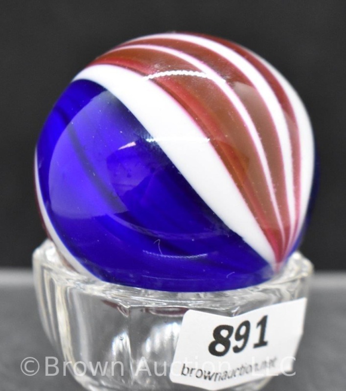 Peppermint Swirl 1.5"d marble