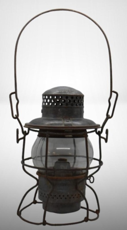 Adlake Kero Rock Island railroad lantern, clear globe