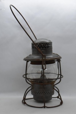 Adlake Kero Rock Island railroad lantern, clear globe - 5