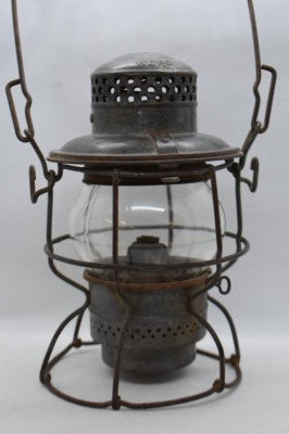 Adlake Kero Rock Island railroad lantern, clear globe - 6