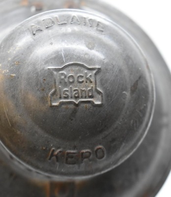 Adlake Kero Rock Island railroad lantern, clear globe - 8