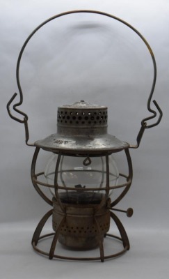Dressel/ Arlington, NJ/ MKT railroad lantern, clear globe - 2