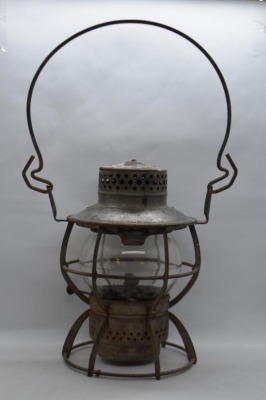 Dressel/ Arlington, NJ/ MKT railroad lantern, clear globe - 4