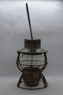 Dressel/ Arlington, NJ/ MKT railroad lantern, clear globe - 5