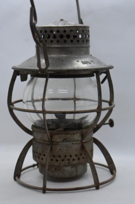 Dressel/ Arlington, NJ/ MKT railroad lantern, clear globe - 6