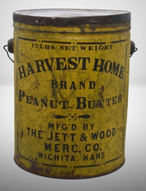 "Harvest Home Brand Peanut Butter" 15 lb. can w/ handle