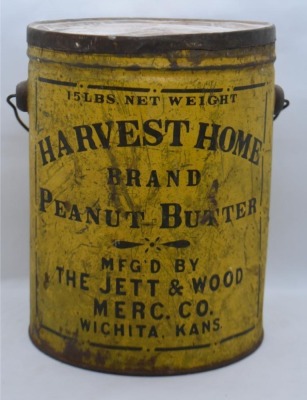 "Harvest Home Brand Peanut Butter" 15 lb. can w/ handle - 2