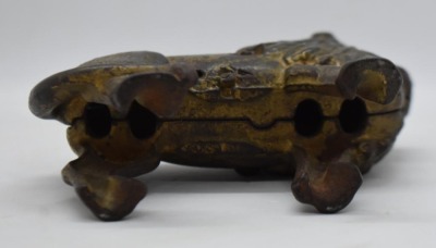 Hubley Cast Iron Lion still bank (tail resting on right side) - 7
