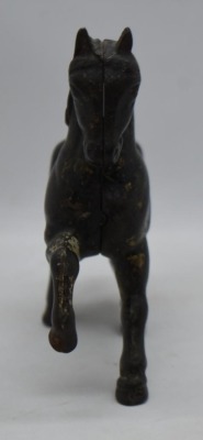 Cast Iron prancing horse still bank - 6