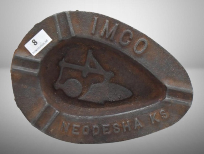 Cast Iron ashtray cast by IMCO Foundry, Neodesha, KS
