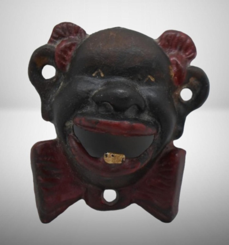 Cast Iron Sambo Black Americana wall mount bottle opener