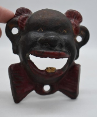 Cast Iron Sambo Black Americana wall mount bottle opener - 7