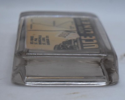 Advertising paper weight w/ mirror - Bruce Motor Freight Lines - 7