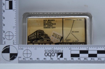 Advertising paper weight w/ mirror - Bruce Motor Freight Lines - 10