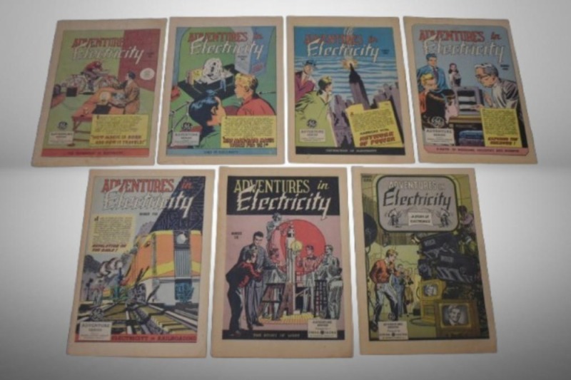 (7) Comic books - GE Adventures in Electricity, Numbers 1-7