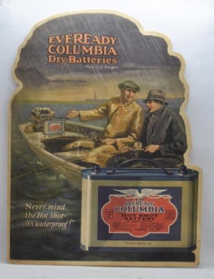 Counter top stand-alone advertising - Eveready Columbia Dry Batteries - 2