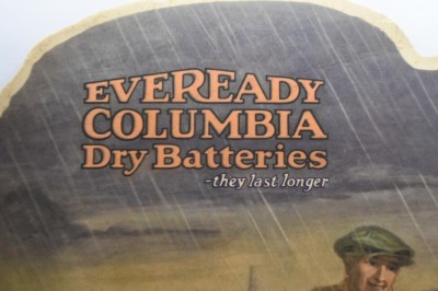 Counter top stand-alone advertising - Eveready Columbia Dry Batteries - 3