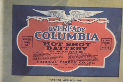 Counter top stand-alone advertising - Eveready Columbia Dry Batteries - 6