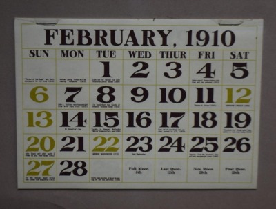 1910 Advertising calendar - The Bunch Drug Co., Beloit, KS, "Sweet Adeline" - 5